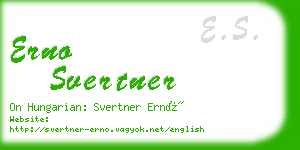 erno svertner business card